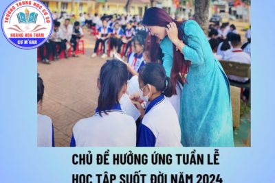 TRƯỜNG THCS HOÀNG HOA THÁM PHÁT ĐỘNG TUÀN LỄ HƯỞNG ỨNG HỌC TẬP SUỐT ĐỜI NĂM 2024